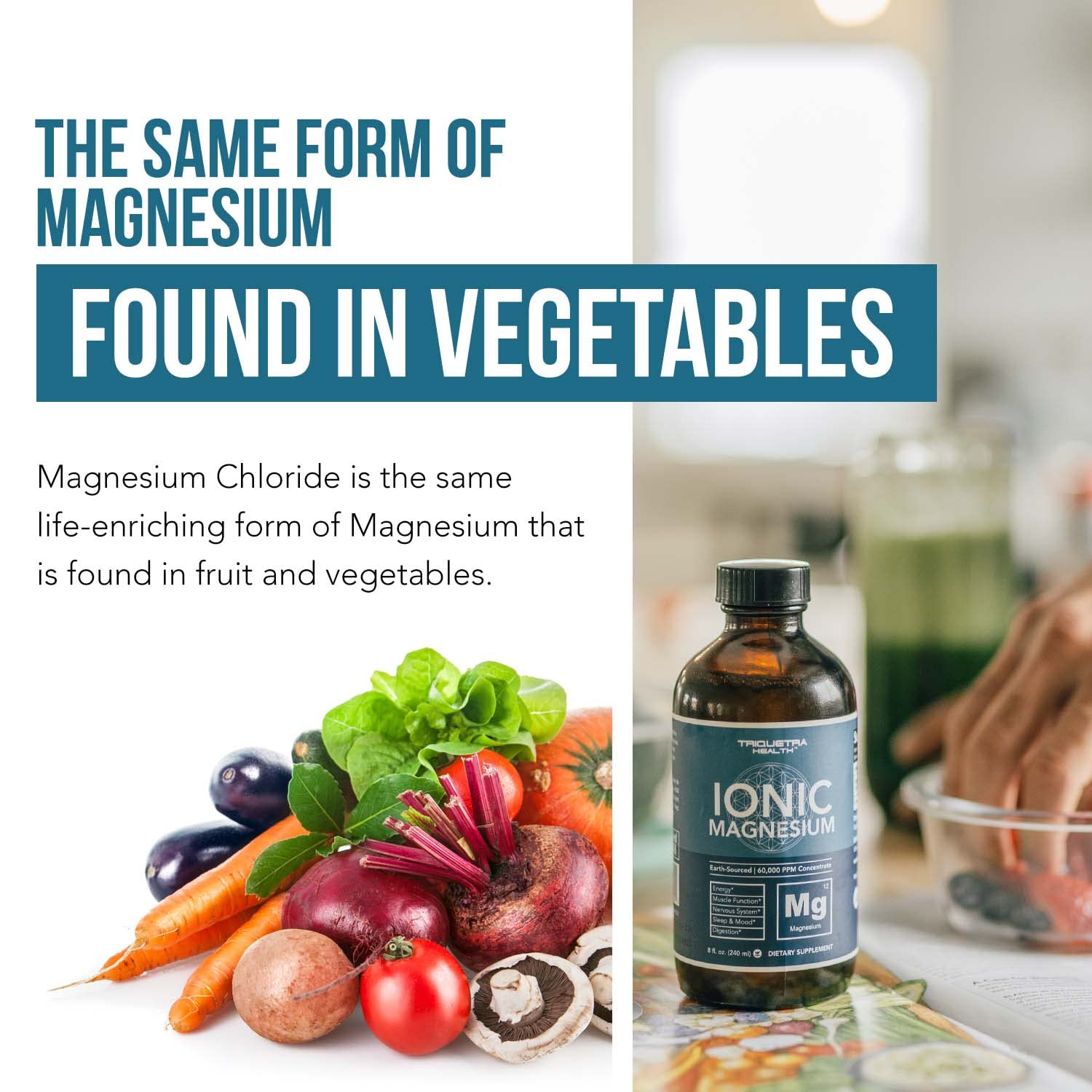 Liquid Magnesium | 8 oz - Ionic Magnesium Chloride, Highest & Fastest Absorption - Calm Mood, Sleep, Muscle Cramps & Spasms, Natural Laxative – Vegan, Glass Bottle (96 Servings) Triquetra Health Au supplements