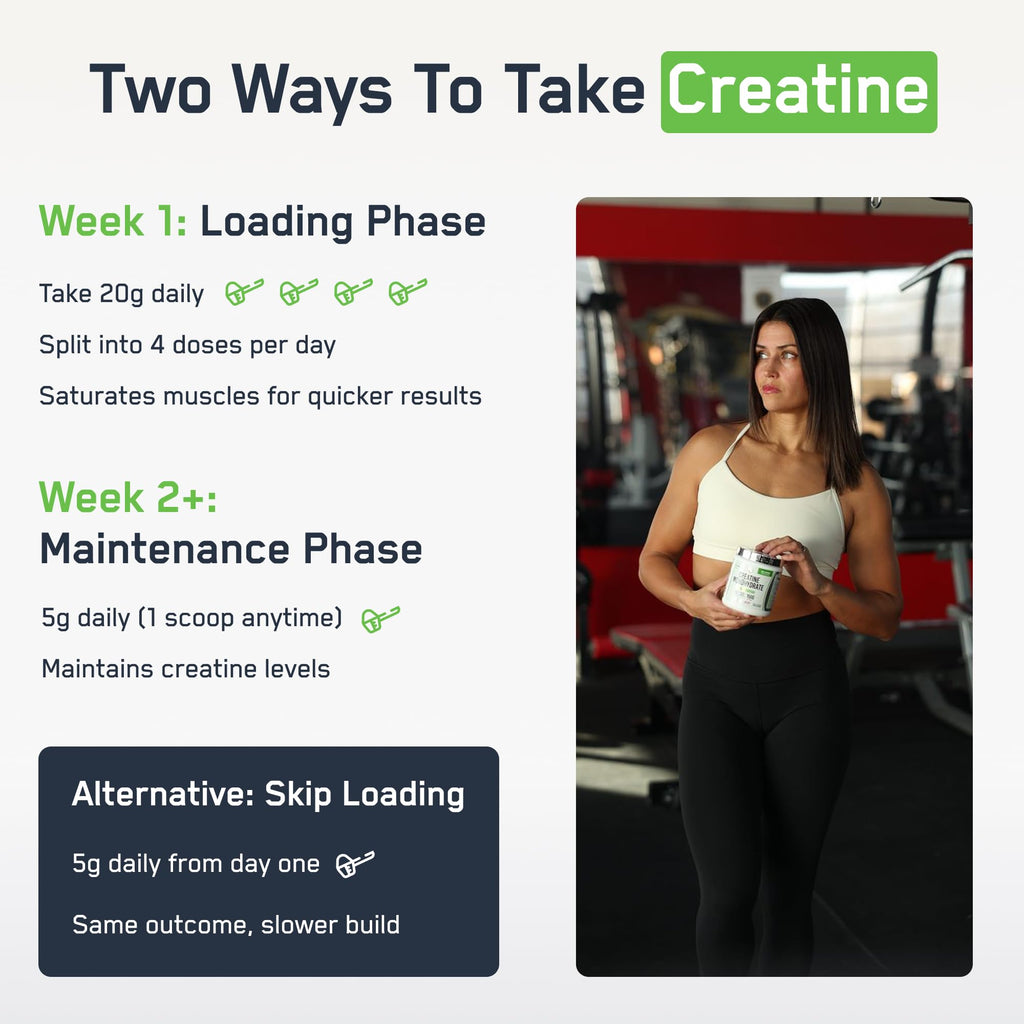 SteelFit Creapure Creatine Monohydrate Powder, Unflavored - German Micronized Creatine Powder for Men & Women - Gym Workout Nutritional Supplements for Muscle Gain
