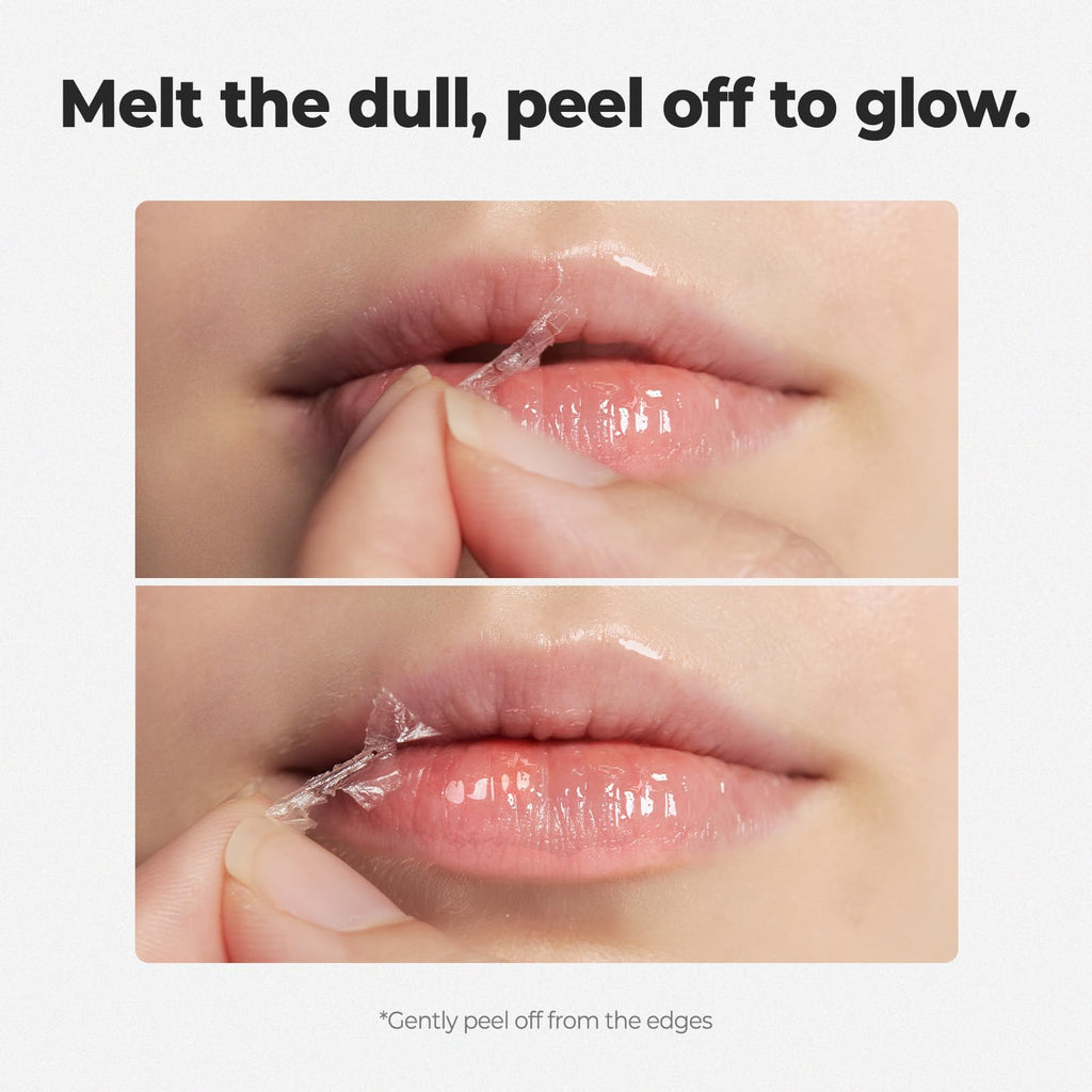 Laka Soothing Prep Lip Mask, Cooling Peel Off Korean Lip Mask, Gentle Exfoliator for Lips