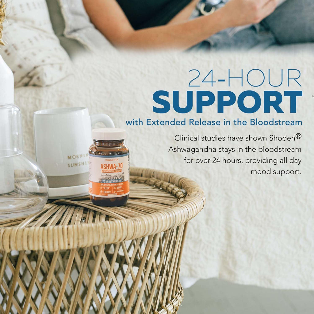 Ashwa-70®: Ashwagandha Extract - 35% Withanolides | Max Strength, Highest Withanolide Concentration - Mood & Performance - Enhanced Absorption with BioPerine® Black Pepper (60 Capsules) Triquetra Health Au supplements