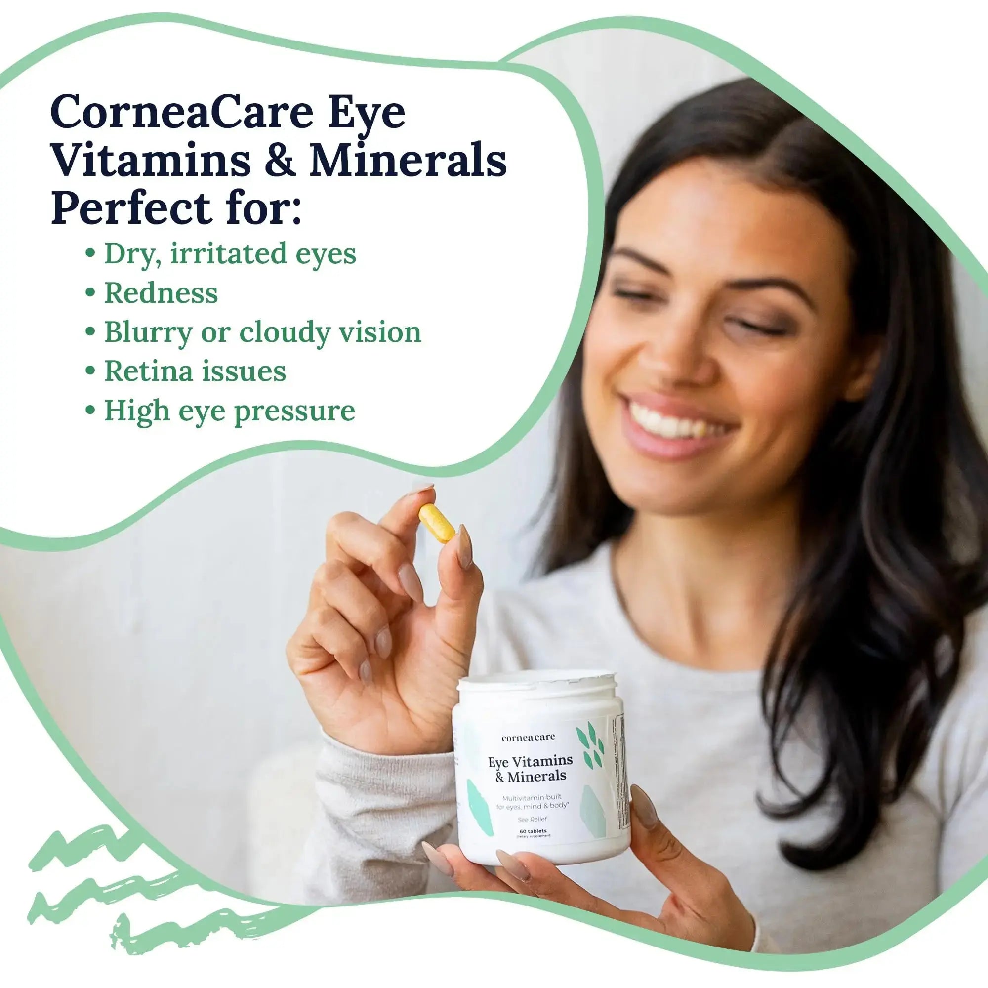 CorneaCare Vitamins and Minerals | Multivitamin for Vision & Health | Dry Eye Supplements | 60 Tablets CorneaCare Au supplements