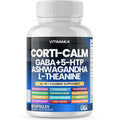 Corti-Calm Cortisol Supplement, L Theanine, Ashwagandha, Vitamin D 3, GABA for Relaxation, Fatigue & Focus with Ginkgo Biloba, Bacopa Monnieri, 5-HTP – Non-GMO, Made in USA – 60ct Vitamax Au supplements