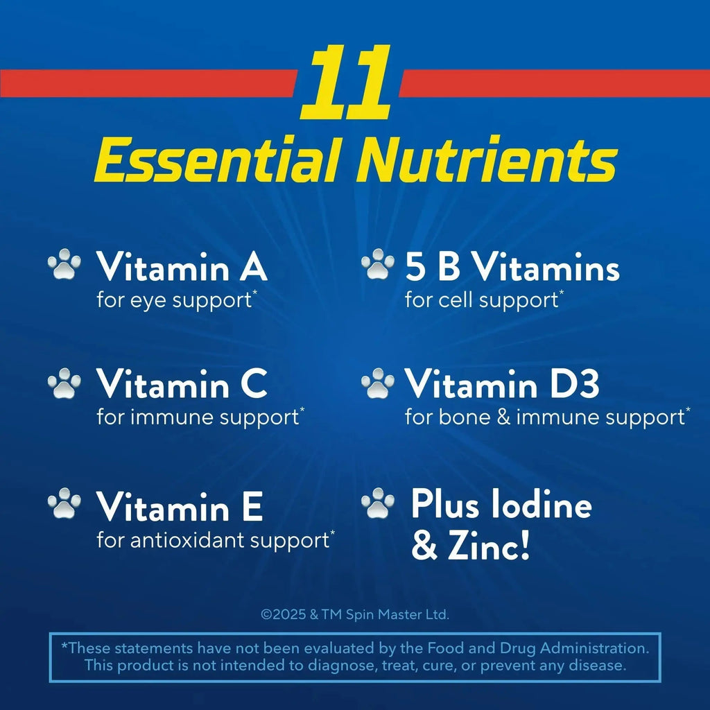 L’il Critters Paw Patrol Gummy Vites Daily Gummy Multivitamin for Kids, Vitamin C, D3 for Immune Support Cherry Lil Critters Au supplements