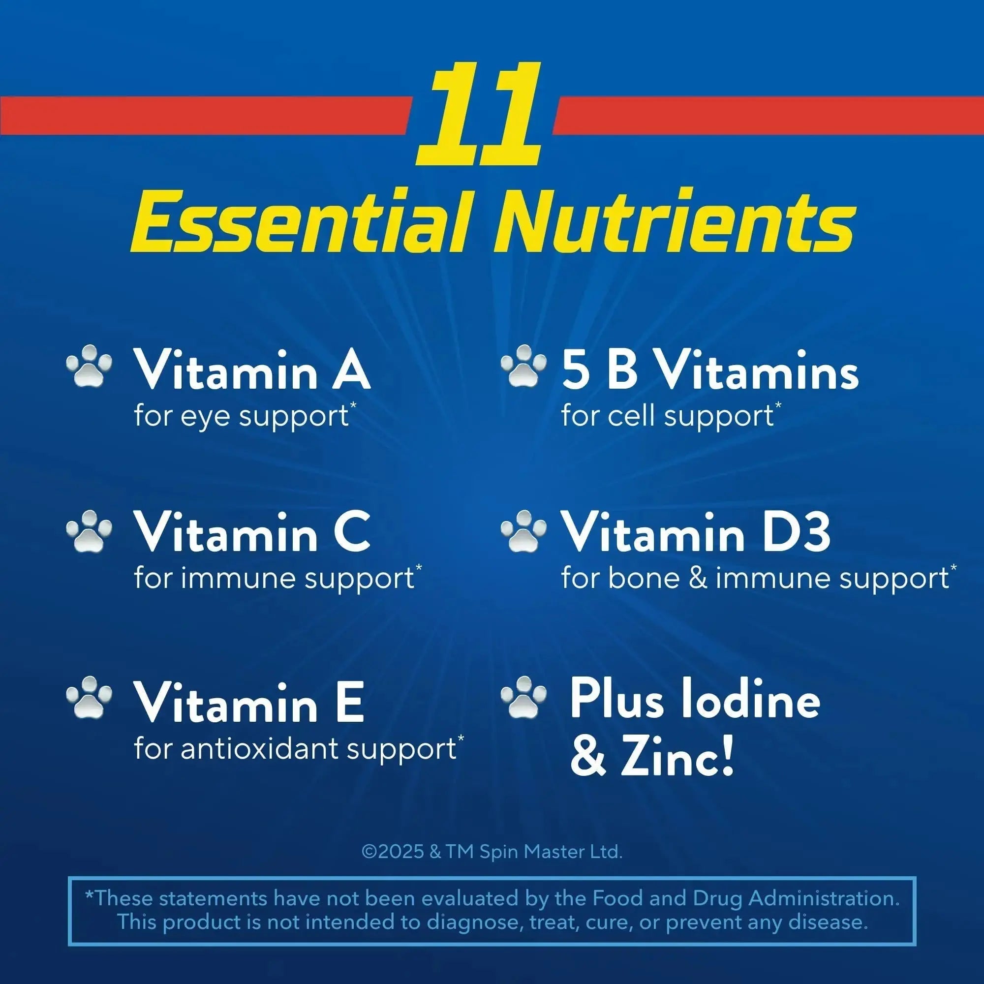 L’il Critters Paw Patrol Gummy Vites Daily Gummy Multivitamin for Kids, Vitamin C, D3 for Immune Support Cherry Lil Critters Au supplements