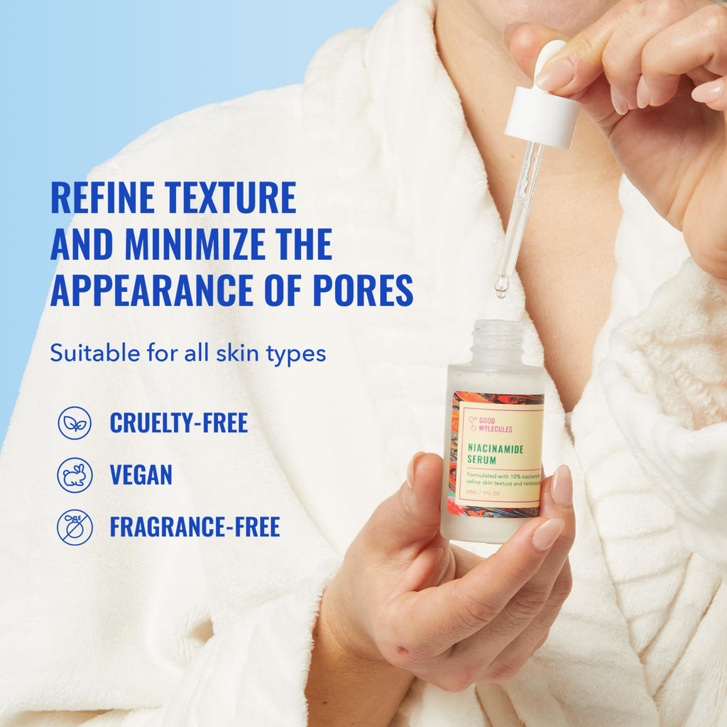 Good Molecules Niacinamide Serum - 10% Niacinamide to Target Blemishes, Nourishment