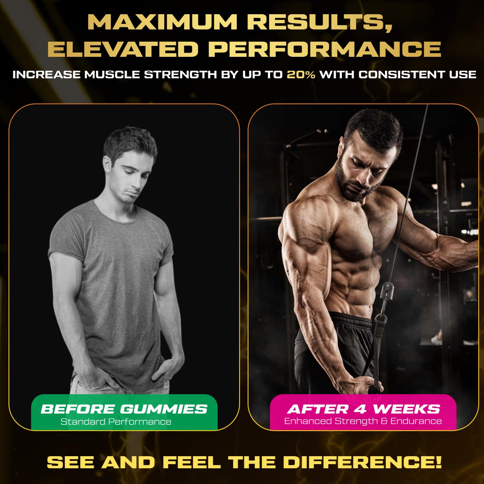 ZyterX Creatine Monohydrate Gummies for Men & Women, 9000MG Creatine Gummies Sugar Free with L-Taurine, BCAA 2:1, B12 B6 for Boost Strength, Focus & Endurance,