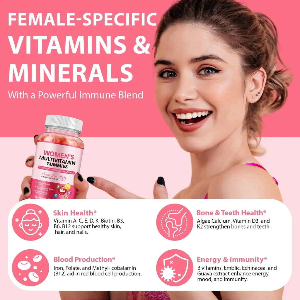 DCTTVHVD Multivitamin Gummies for Women, Natural Multi Vitamins, Boosts Immunity, Energy & Focus, Womens Daily Multivitamin Gummy DCTTVHVD Au supplements