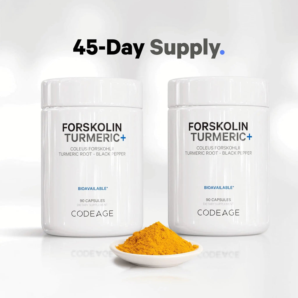 Codeage Forskolin, Pure Forskolin Coleus + Organic Turmeric Root Powder, 95% Curcumins Codeage Au supplements