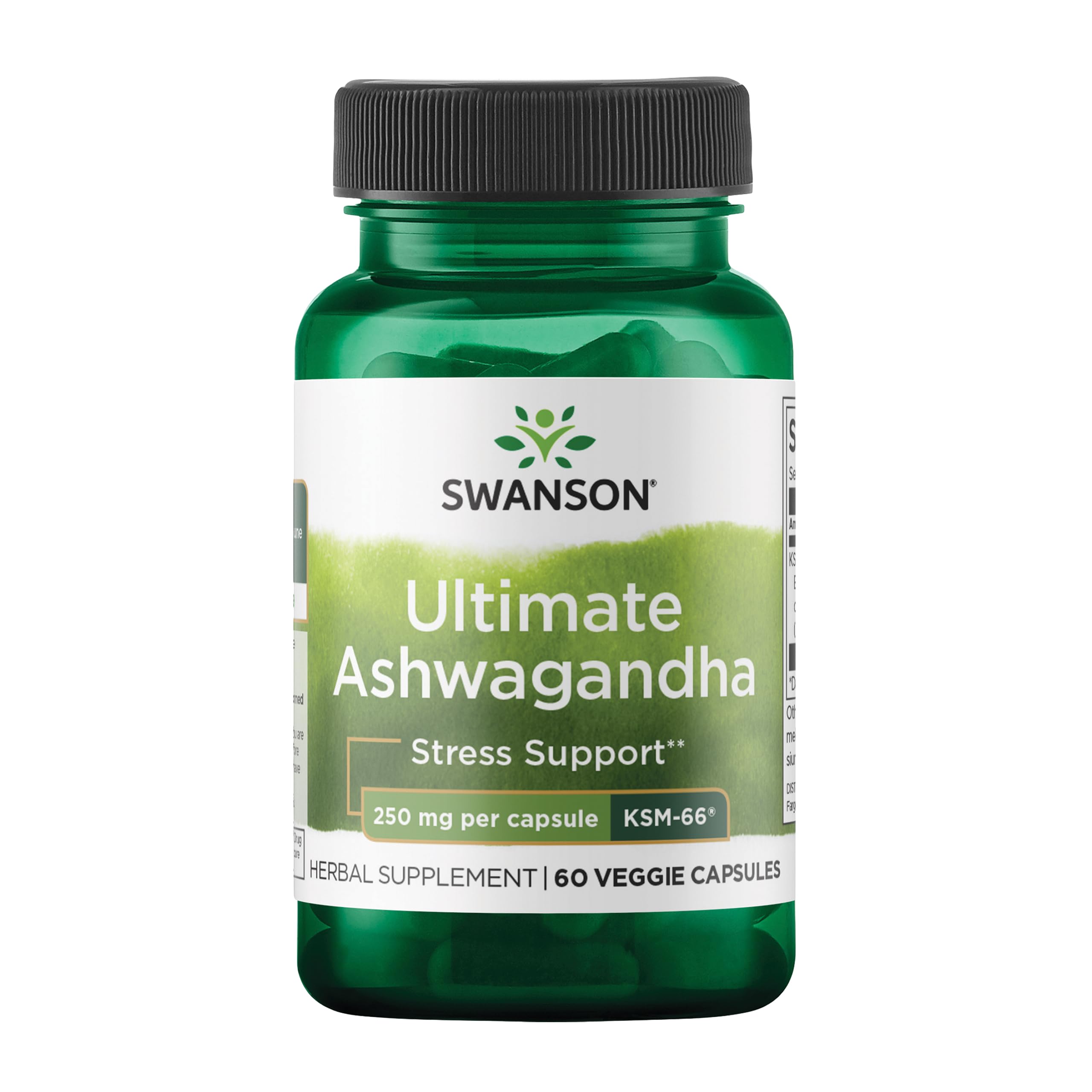 Swanson Ultimate Ashwagandha KSM-66 - Herbal Supplement Supporting Healthy Stress Levels & Relaxation - Natural Formula to Promote a Calm & Relaxed Mindset - (60 Veggie Capsules, 250mg Each) Swanson Au supplements