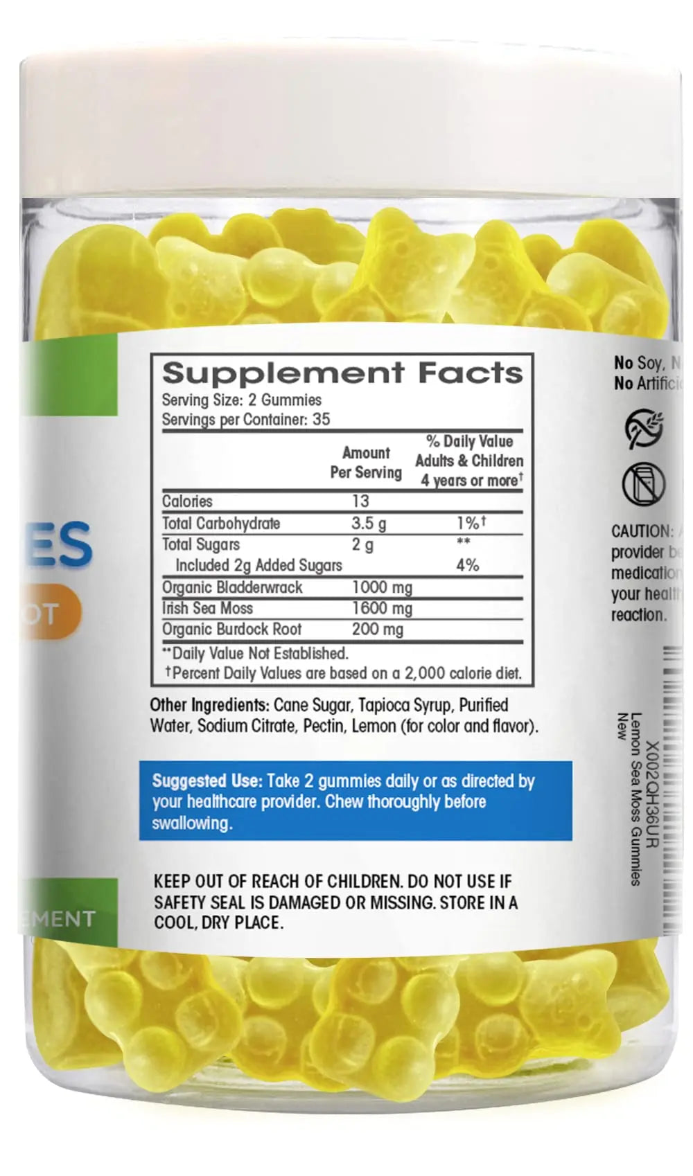 Sea Moss Gummies Plus Organic Bladderwrack and Burdock Root. Tasty Alternative to Sea Flamingo Supplements Au supplements