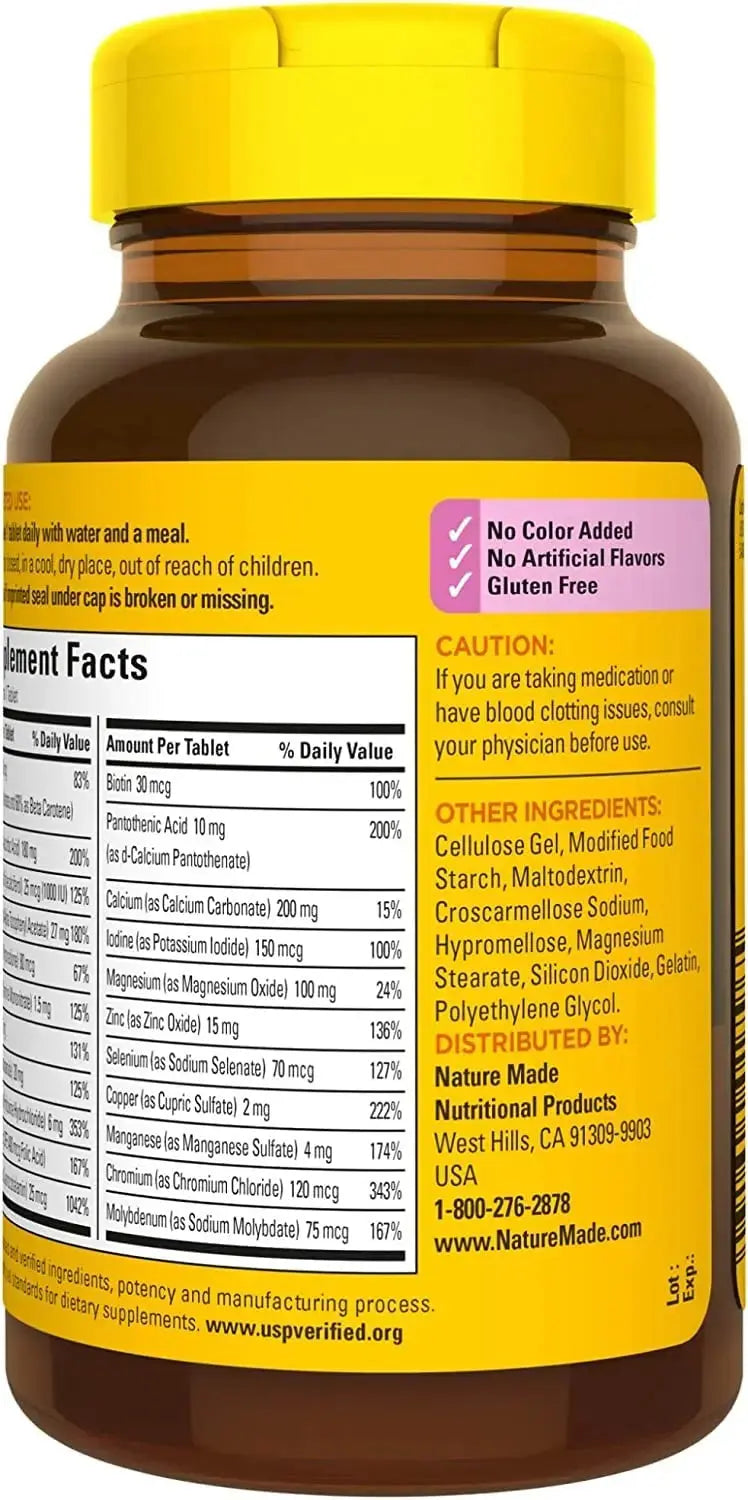 Nature Made Multi for Her 50+ Vitamin/Mineral Tablets 90 ea (Pack of 4) Nature Made Au supplements