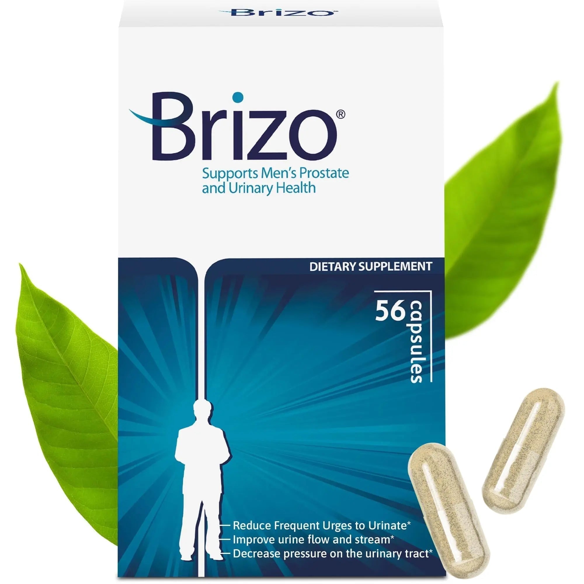 Brizo Prostate Health Supplements for Men - Herbal Capsules for Mens Urinary Health - Reduce Frequent Urination - 1 Month Supply Brizo Au supplements