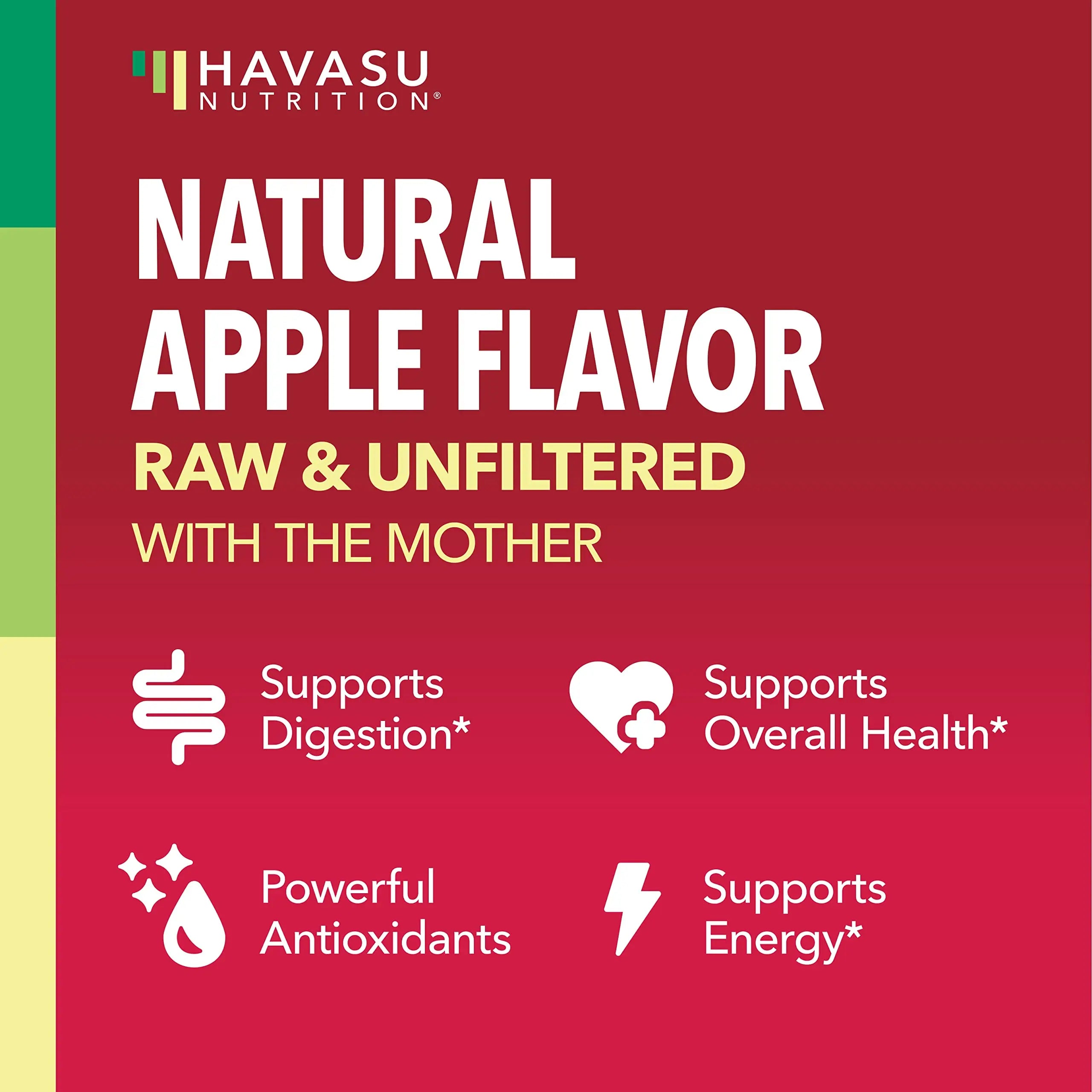 Organic Apple Cider Vinegar Gummies Detox | The Mother Enzyme | ACV Gummy HAVASU NUTRITION Au supplements
