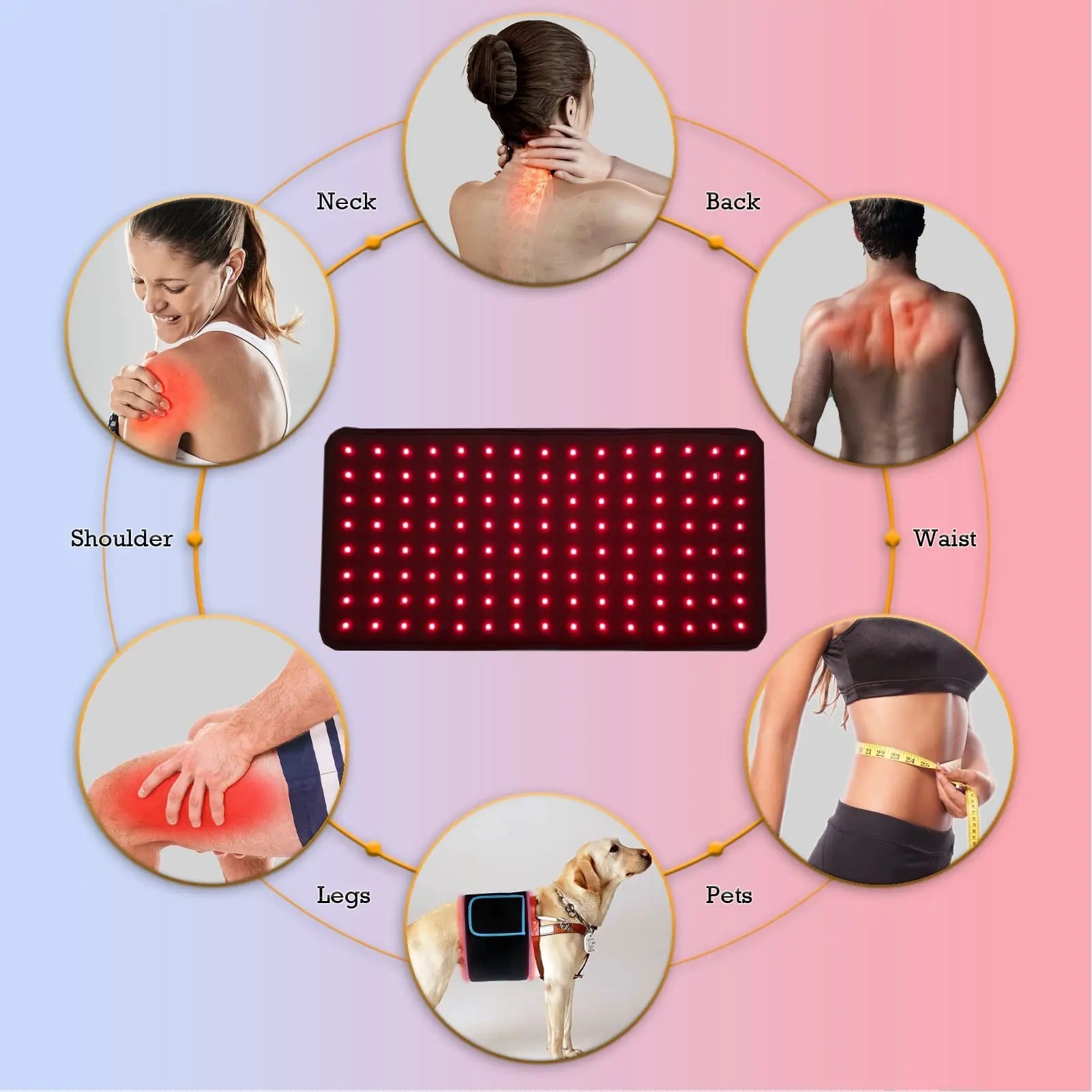 Naviocean Red Light Therapy Belt Device for Body Pain Waist, Infrared Wearable Pad Deep Therapy Wrap Naviocean Au supplements