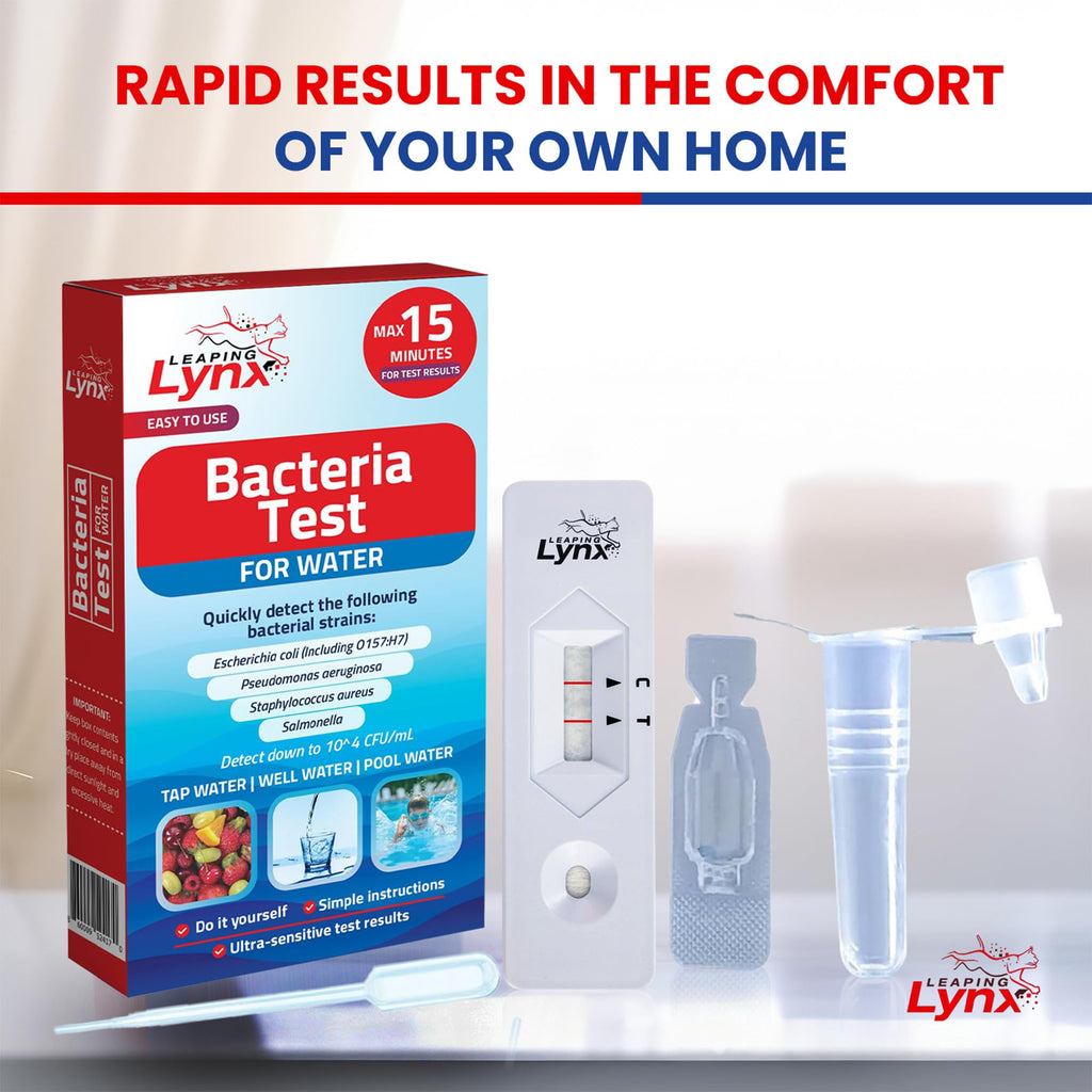 Bacteria Water Test Kit – Coliform, E. coli & Salmonella Detection for Well & Tap Water | Rapid Home Drinking Water Screening Kit with Lab-Quality Results | Leaping Lynx Leaping Lynx Au supplements
