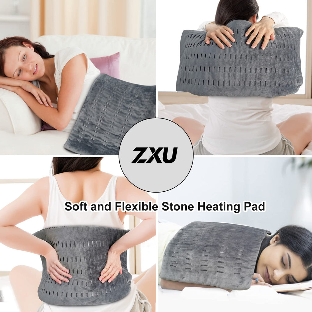 ZXU Jade Stone Heating pad, Nature Jade Electric Heating Pad for Back Pain and Cramps Relief,XL King Size Hot Heated Pad with 12 Heat Level,1-24h Auto-Off,Stay on Function, Hot Heated Pad ZXU Au supplements