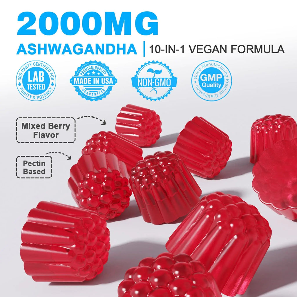 EnvyDeal 2 Pack Ashwagandha Gummies for Immune Support, 2000mg Organic Ashwa EnvyDeal Au supplements