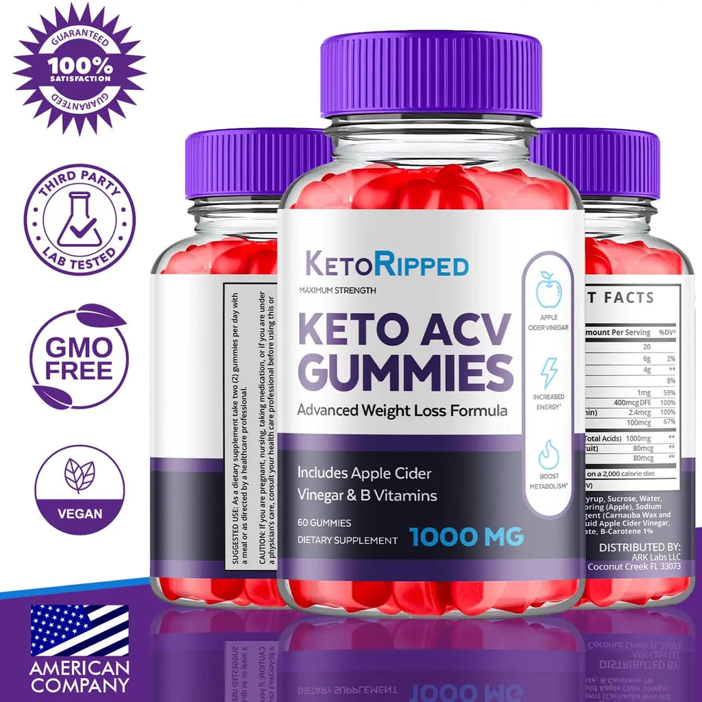 (5 Pack) Keto Ripped ACV Gummies, Keto Ripped ACV Gummies Advanced Weight Loss 1000MG Ark Labs Au supplements