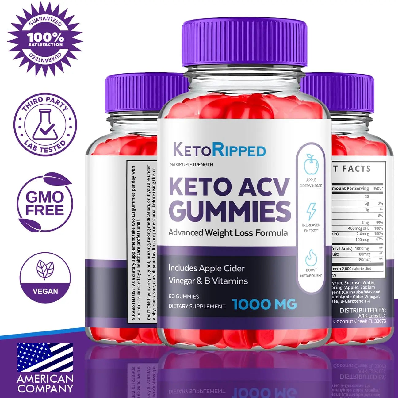 (5 Pack) Keto Ripped ACV Gummies, Keto Ripped ACV Gummies Advanced Weight Loss 1000MG Ark Labs Au supplements
