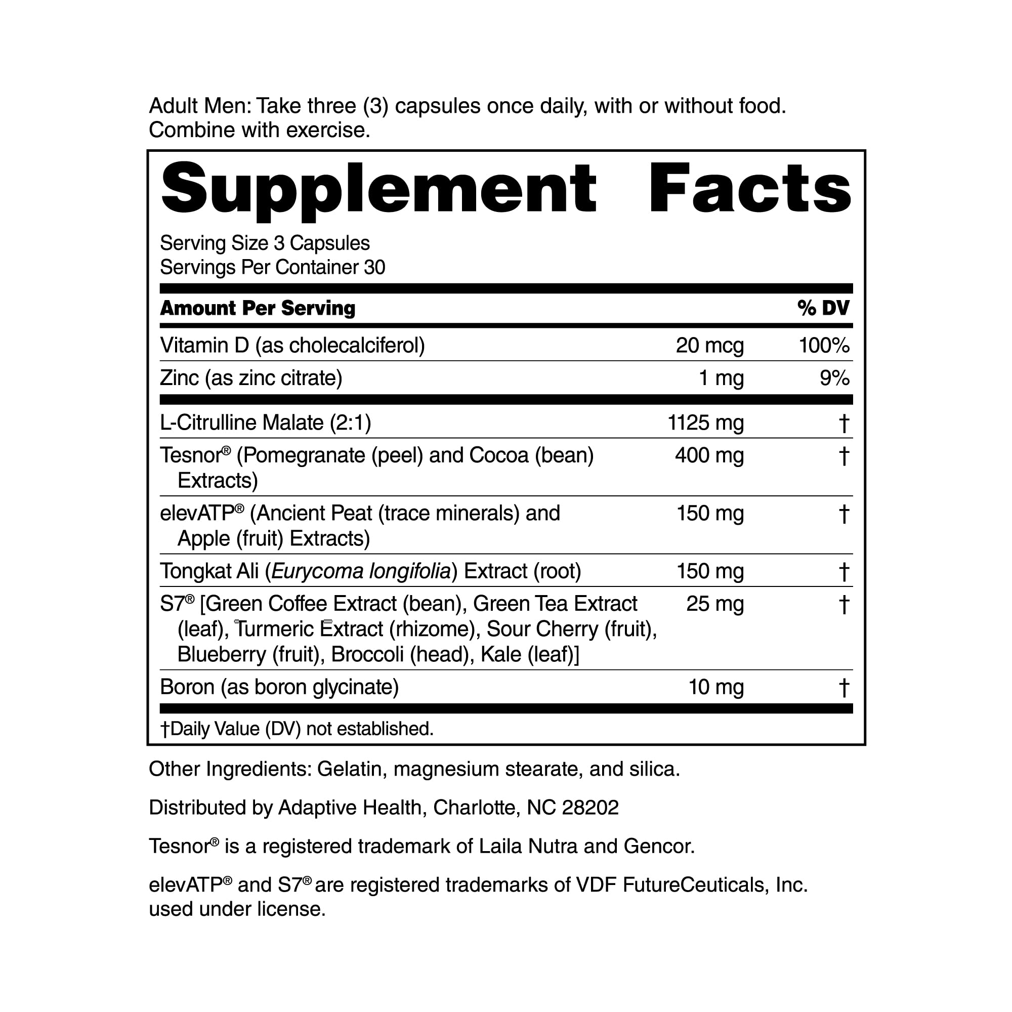 Nugenix Total-T2 - Nitric Oxide Booster for Men, Tesnor, S7, ElevATP, Tongkat, Citrulline, Nitric Oxide and Testosterone Supplement for Men (90 Count)