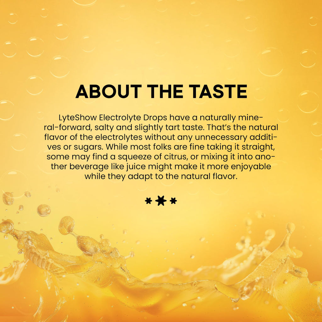 LyteShow - Electrolyte Drops for Rapid Rehydration + Digestion + Brain + Energy + Immunity