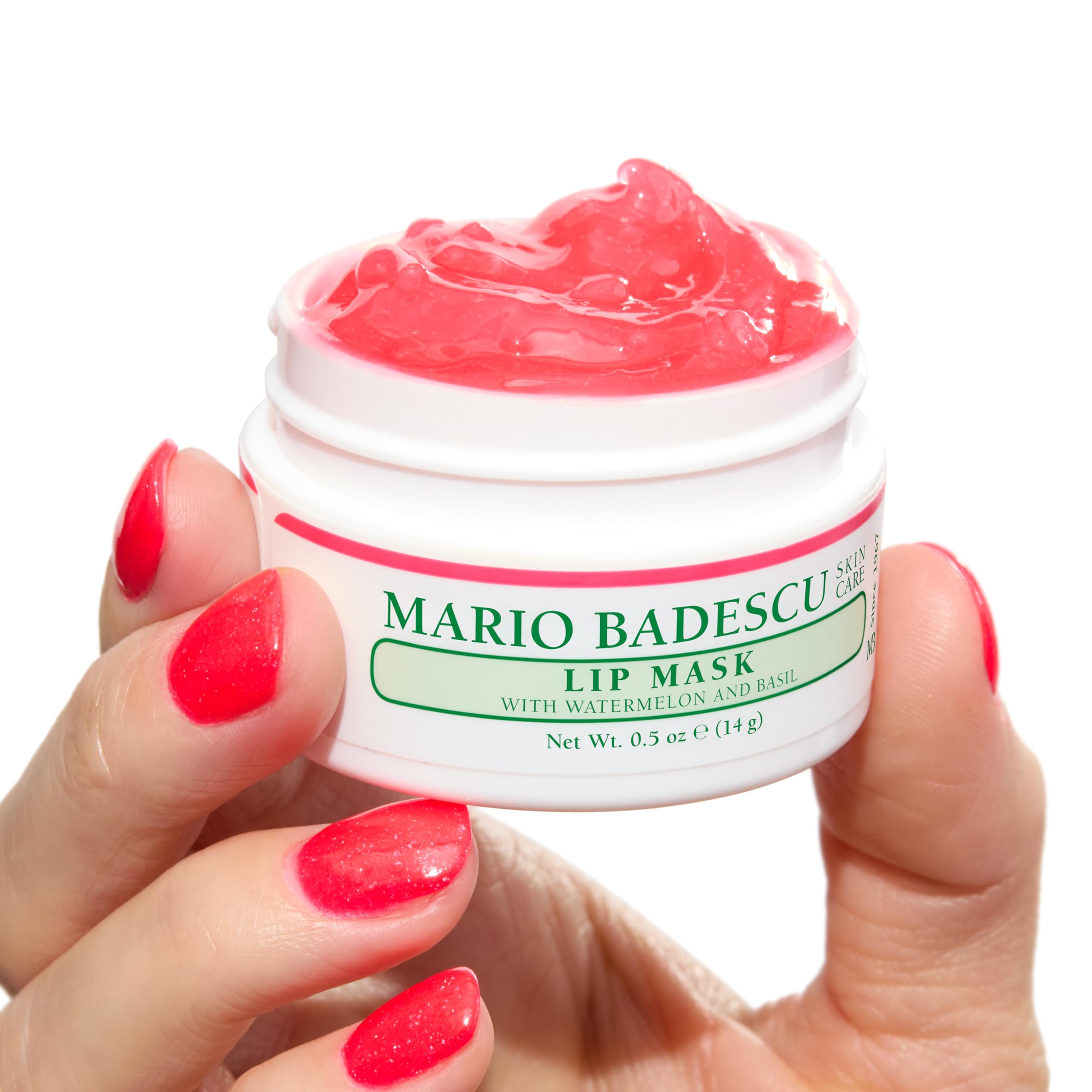 Mario Badescu Lip Mask with Watermelon & Basil for All Skin Types, Overnight Lip Treatment