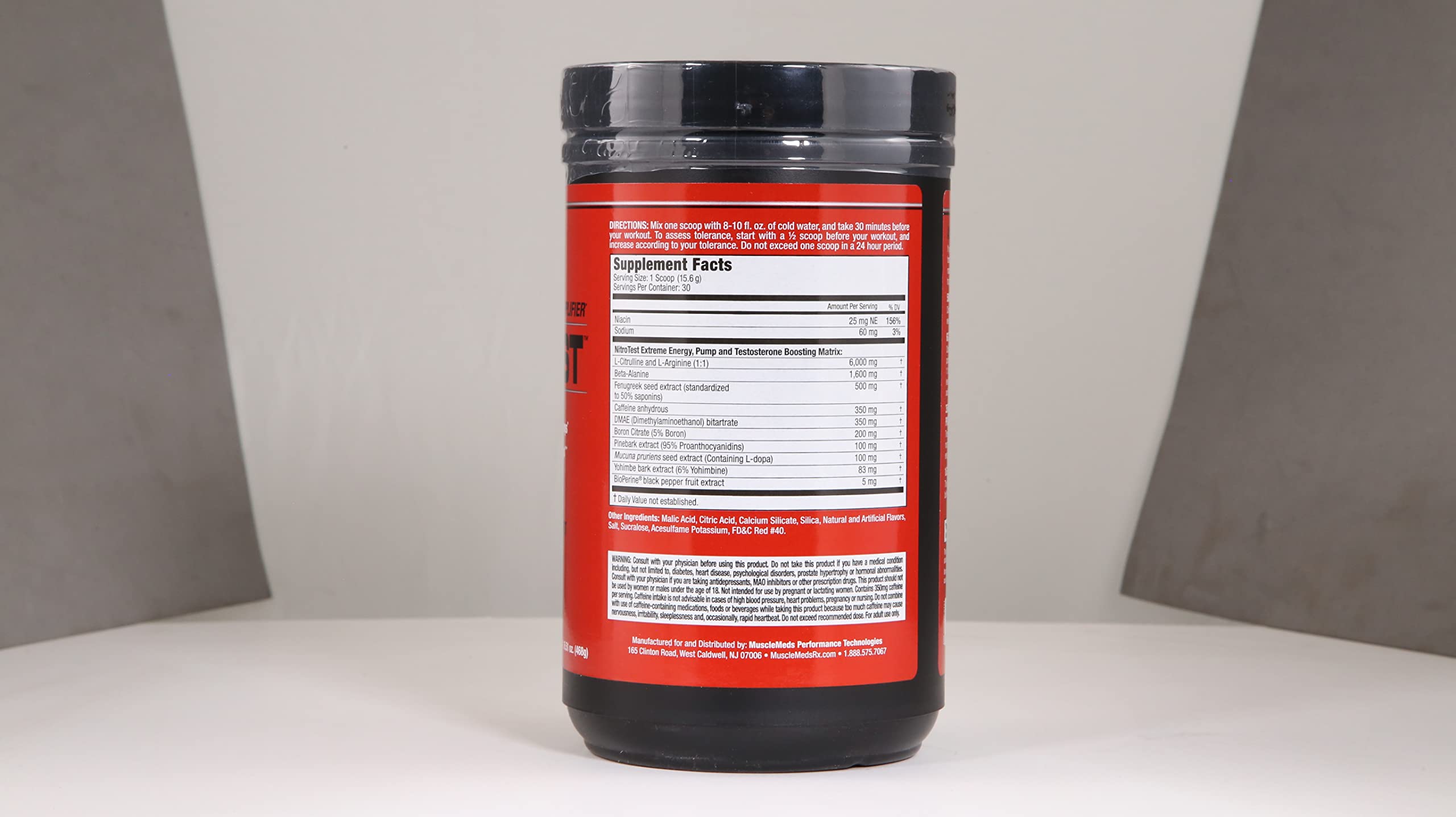 MuscleMeds Nitrotest Pre-Workout Supplement Drink, Boost Nitric Oxide, Testosterone MuscleMeds Au supplements
