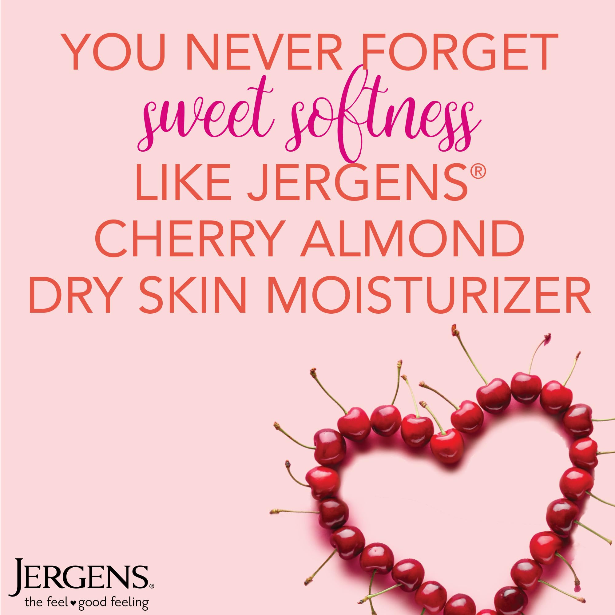 Jergens Original Scent Dry Skin Body Lotion, Hand and Body Moisturizer, Cherry Almond Essence