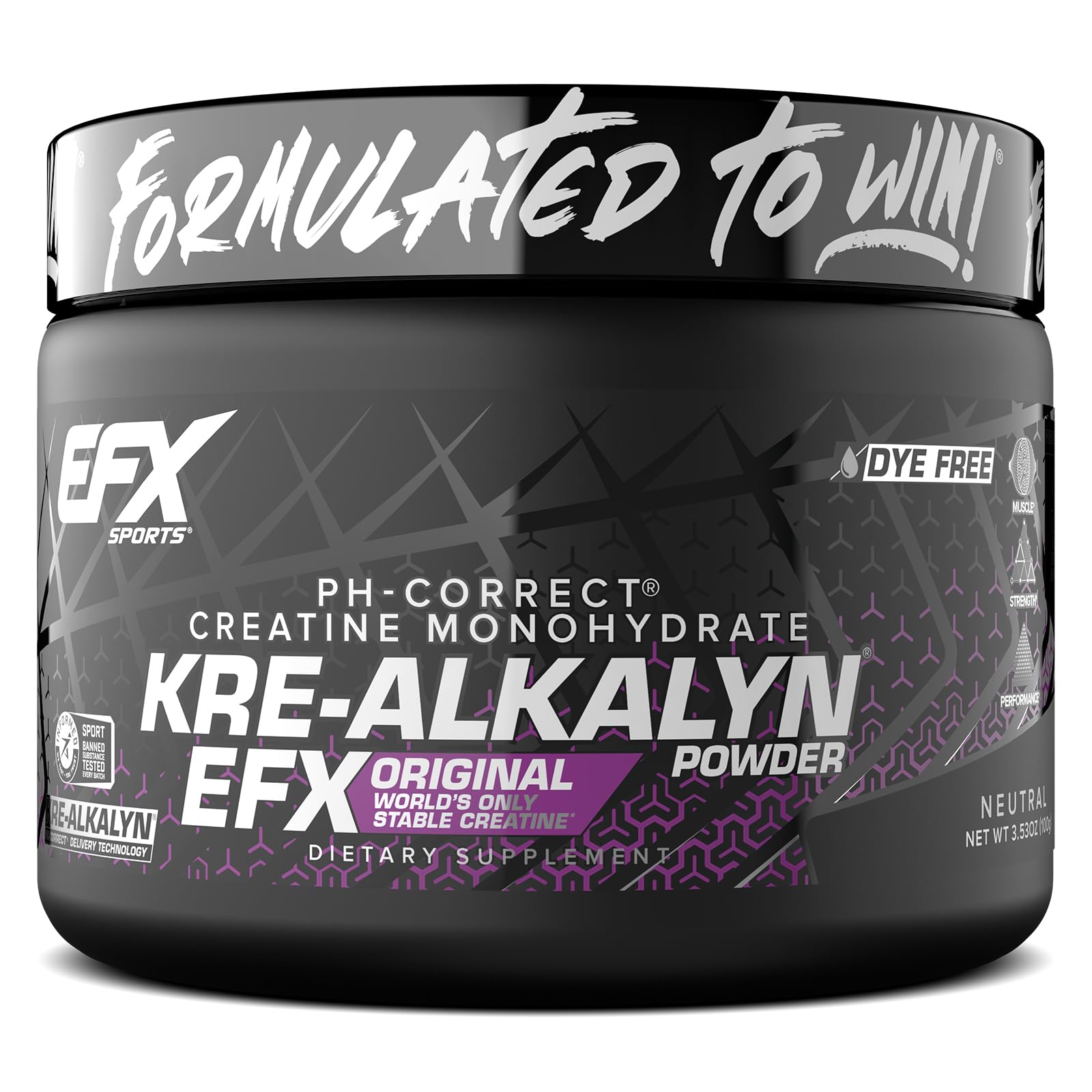 EFX Sports Kre-Alkalyn EFX Powder | pH Correct Creatine Monohydrate Powder Supplement | Strength, Muscle Growth & Performance | 66 Servings (Unflavored) EFX Sports Au supplements