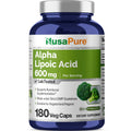 NusaPure Alpha Lipoic Acid 600 mg per Serving 180 Veggie Capsules (Vegetarian, Non-GMO, Vegan) NusaPure Au supplements