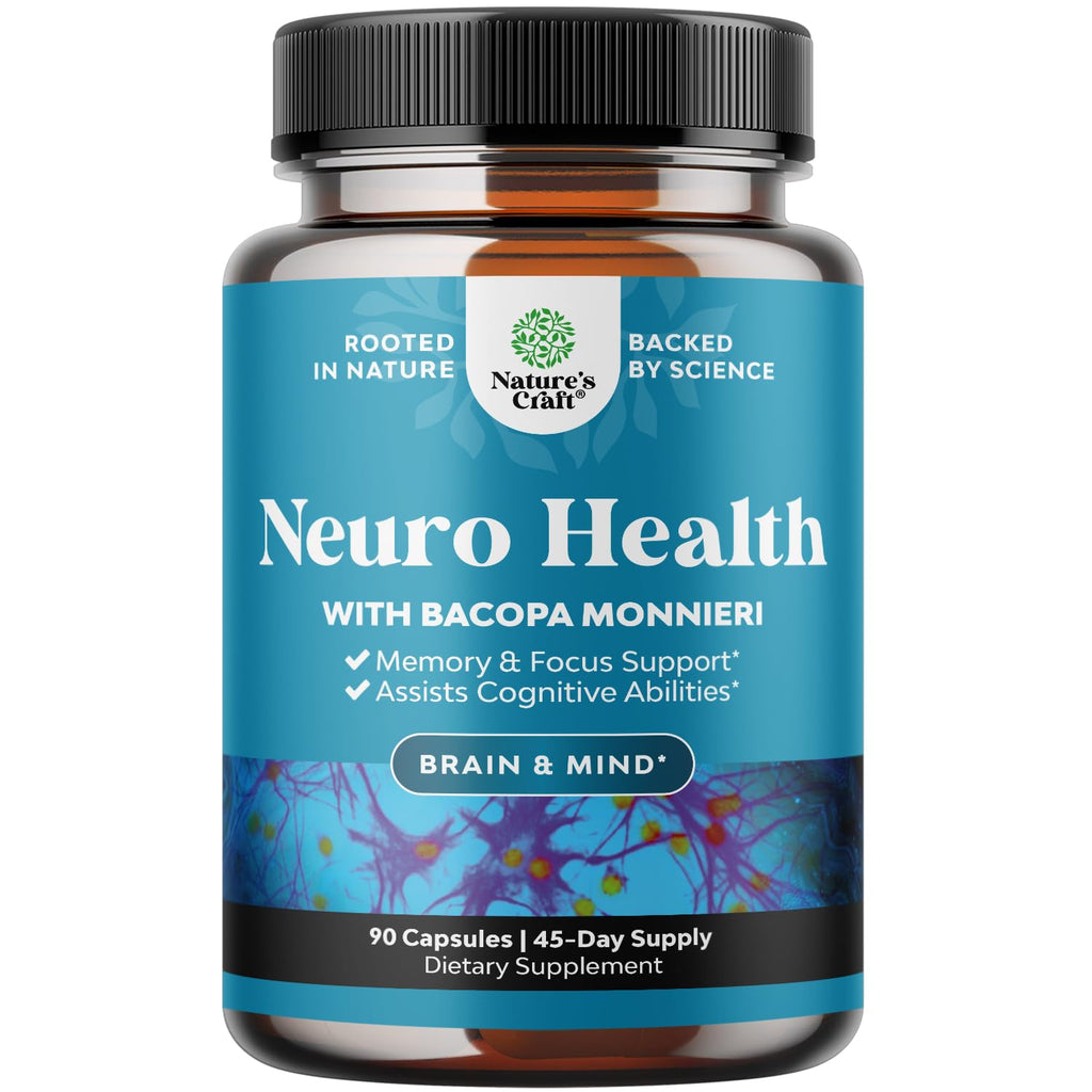 Nootropic Brain Supplement for Memory and Focus Support - Vitamins for Mental Support & Clarity with Bacopa Monnieri, VIT A, B6, Riboflavin, Niacin