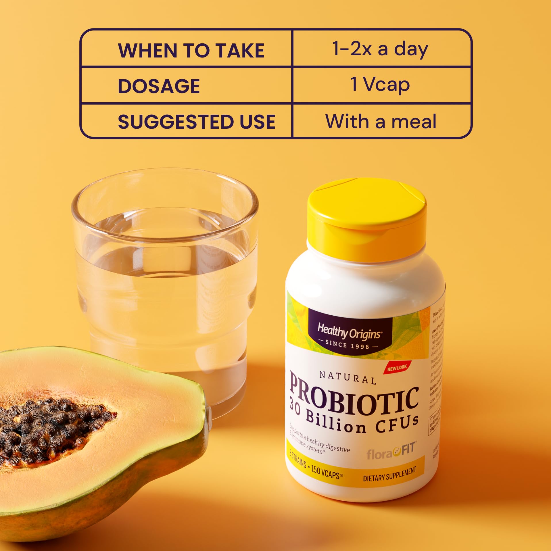 Healthy Origins Probiotic 30 Billion CFU's (Shelf Stable, Non-GMO, Gluten Free, Digestive Health, Gut Health, Immune Support), 150 Veggie Caps
