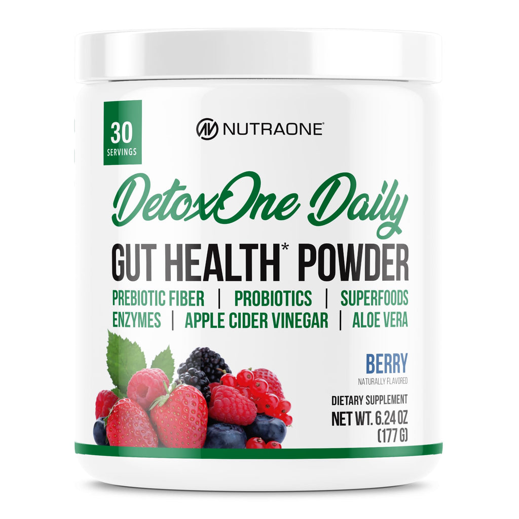 DetoxOne Daily Gut Health Powder* |  Supports Normal/Healthy Digestive Function*| Promotes Detoxification*| Boost Energy & Improves Nutrient Absorption*