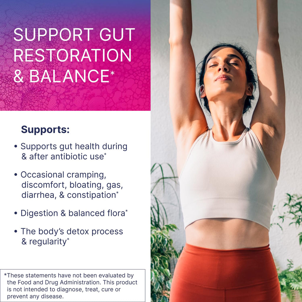 Microbiome Labs Restorflora Probiotics for Digestive Health - Gut Health Supplements with Dual Action Probiotics for Women & Men