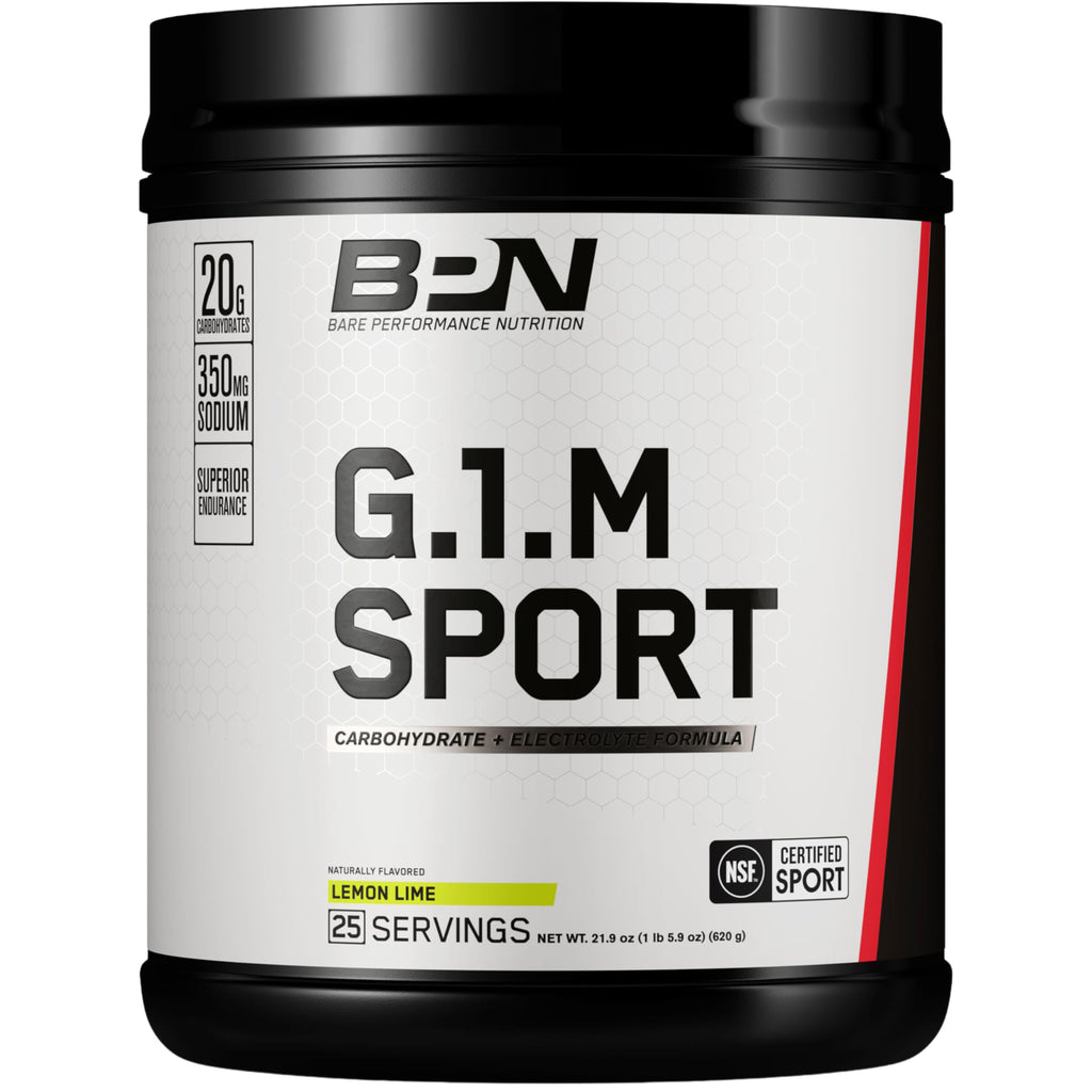 BARE PERFORMANCE NUTRITION, BPN G.1.M Go One More Sport, Endurance Training Fuel, Superior Carbohydrate & Electrolytes Powder Formula, Reduce Fatigue, Lemon Lime, 25 Servings BARE PERFORMANCE NUTRITION Au supplements
