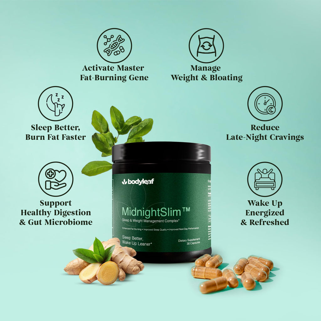 MidnightSlim™ | Advanced Nighttime Weight  | Maximum Strength Metabolism Support, Digestive Health, Peaceful Sleep | Premium Probiotic Complex | 30 Capsules