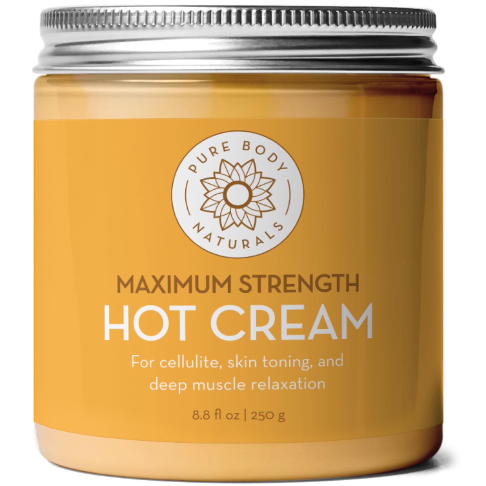 Pure Body Naturals Max Strength Hot Cream – Warming & Cooling Cream with Capsaicin and Menthol – Soothing Comfort for Overworked Muscles – 8.8 oz Pure Body Naturals Au supplements