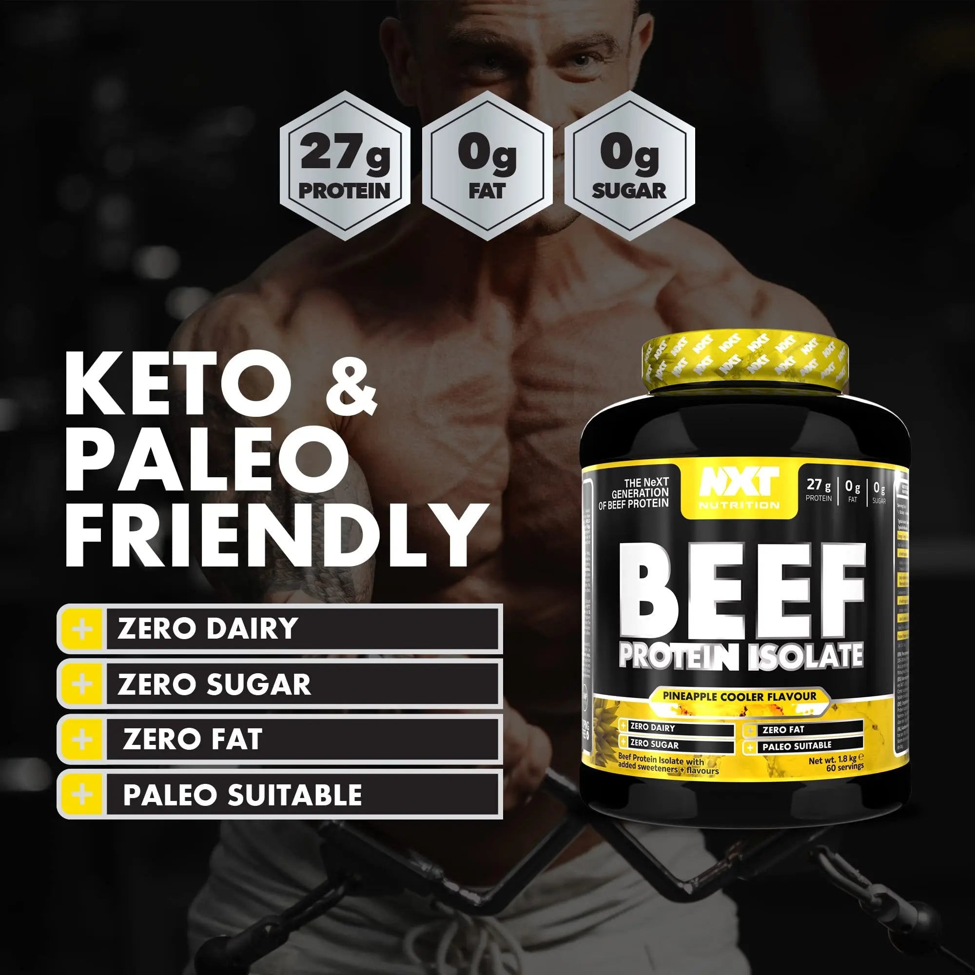 NXT Nutrition Beef Protein Isolate Powder - Protein Powder High in Natural Amino Acids NXT Nutrition Au supplements
