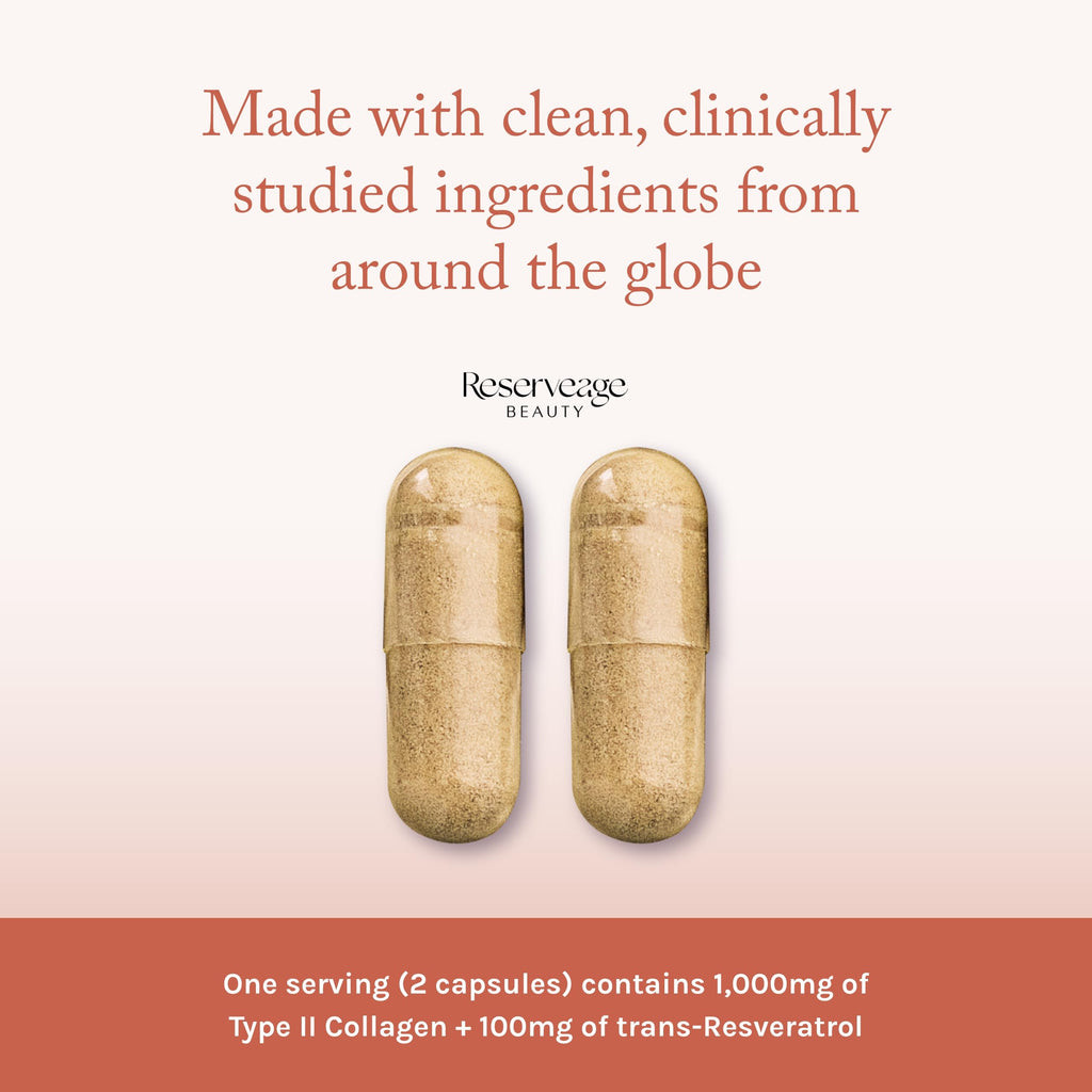 Reserveage Beauty Collagen Booster - Supplement for Skincare & Joint Health - Supports Healthy Collagen Production for Women - 60 Capsules (30 Servings)