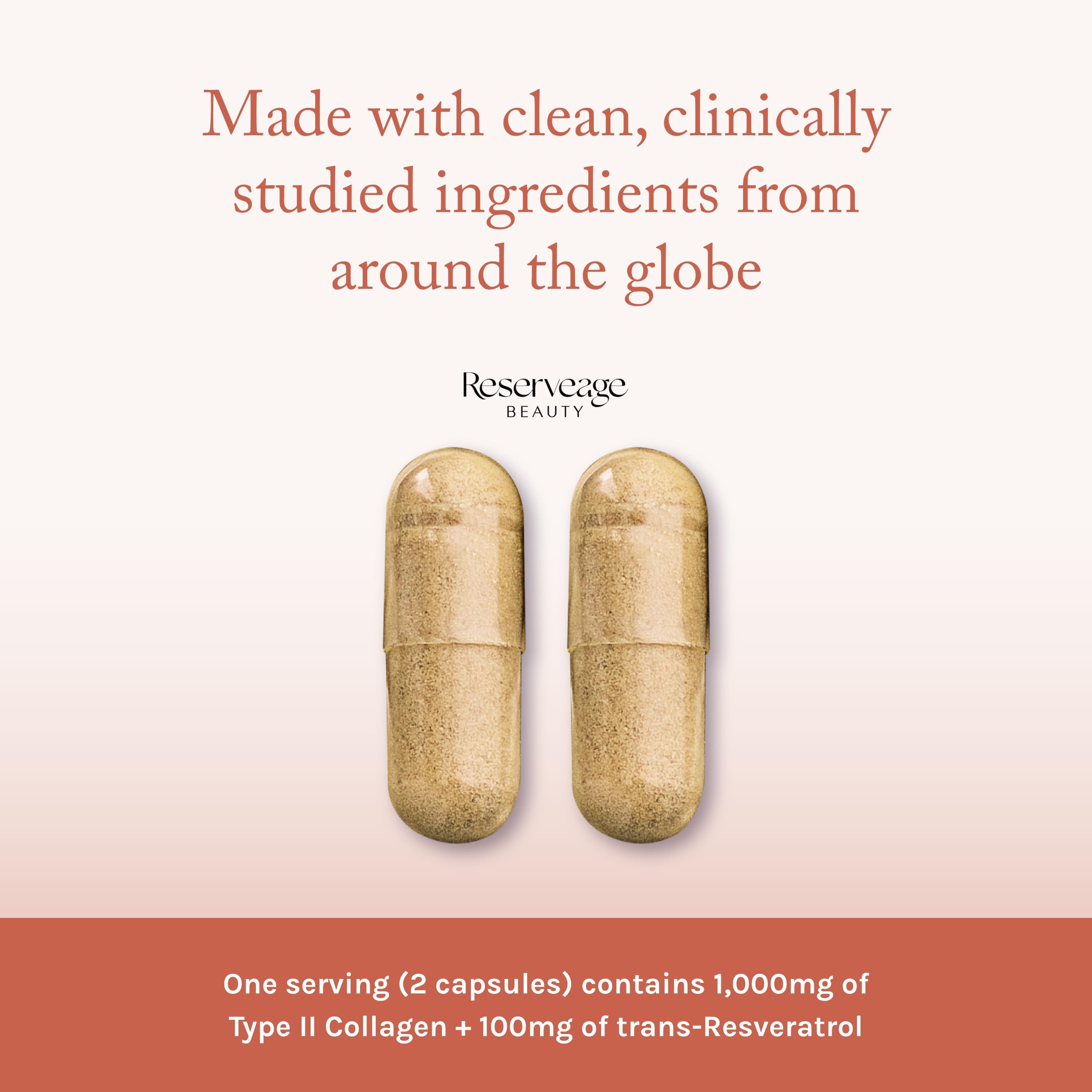 Reserveage Beauty Collagen Booster - Supplement for Skincare & Joint Health - Supports Healthy Collagen Production for Women - 60 Capsules (30 Servings)
