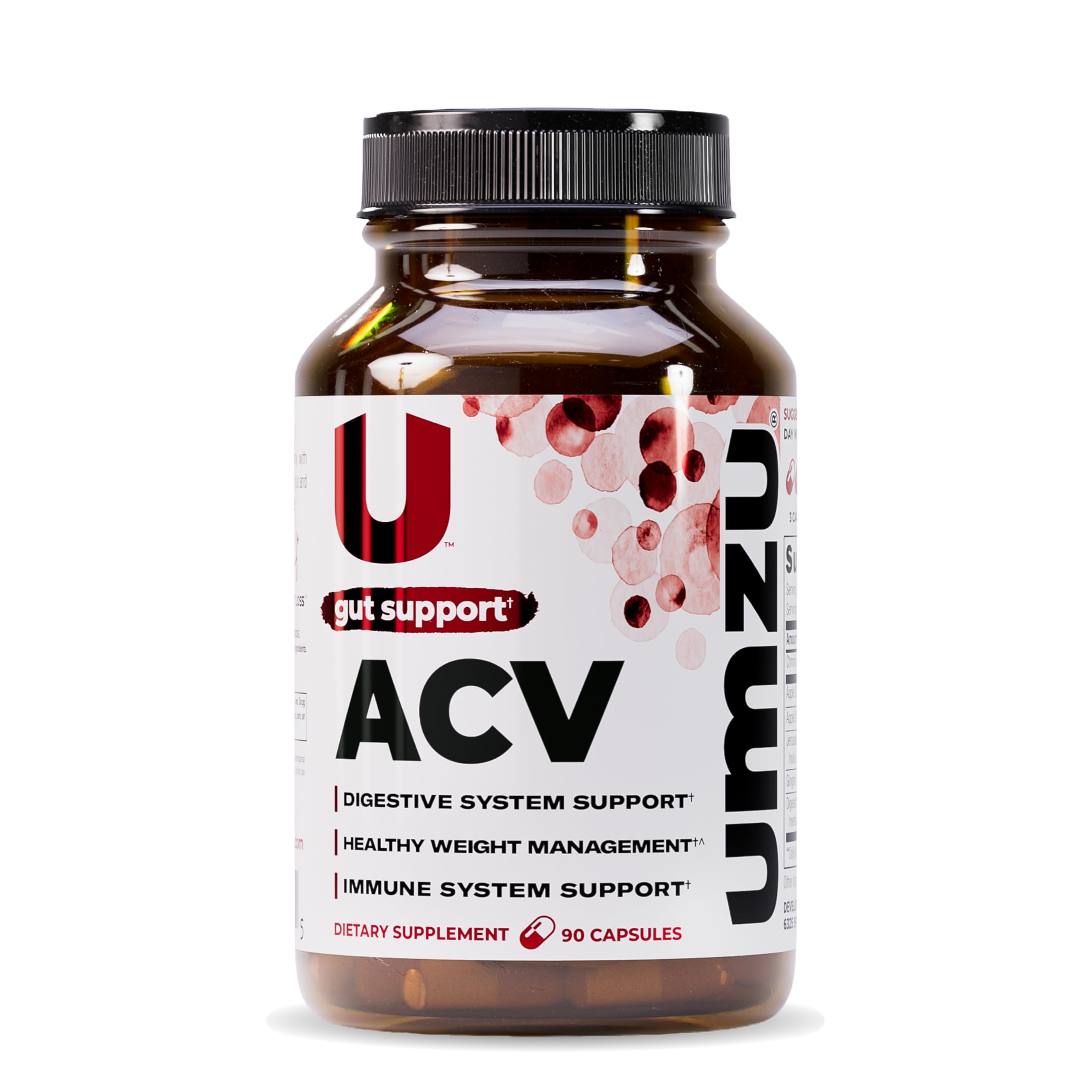 UMZU zuACV Apple Cider Vinegar + Prebiotics Supplement, (30 Day Supply) – ACV & Inulin Fiber Blend – Gut Health Support with ACV Capsules