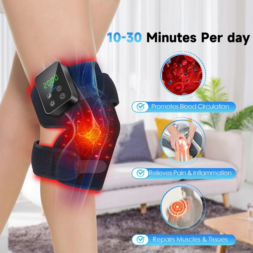 Red Light Therapy Knee Brace: Pain Relief Infrared Heating Pad 72 LED Heat Lamp Pain Relief Astarexin Au supplements