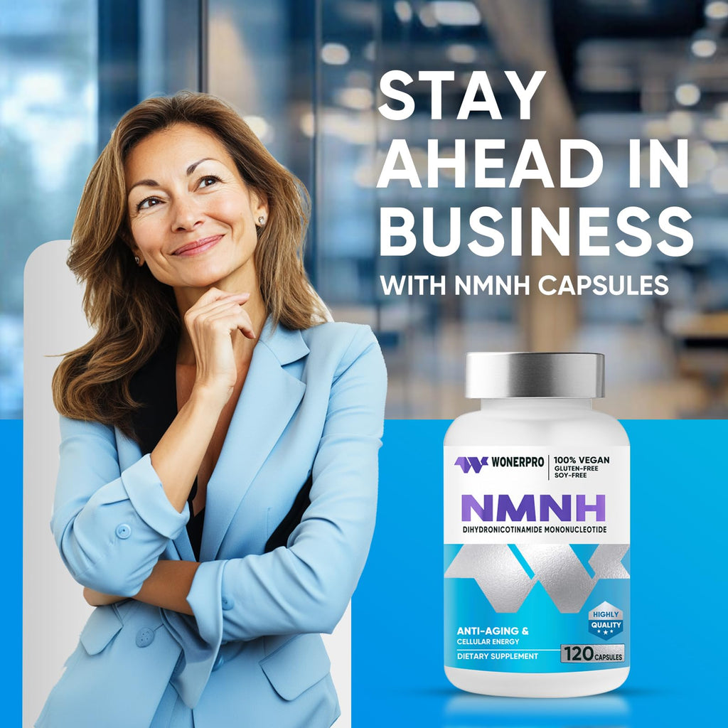 WONERPRO NMNH (NMN Supplement Alternative)，1000mg Per Serving NAD Supplement to Boost NAD+ Levels as We Age, for Anti Aging, Energy, Focus - 120 Capsule WONERPRO Au supplements