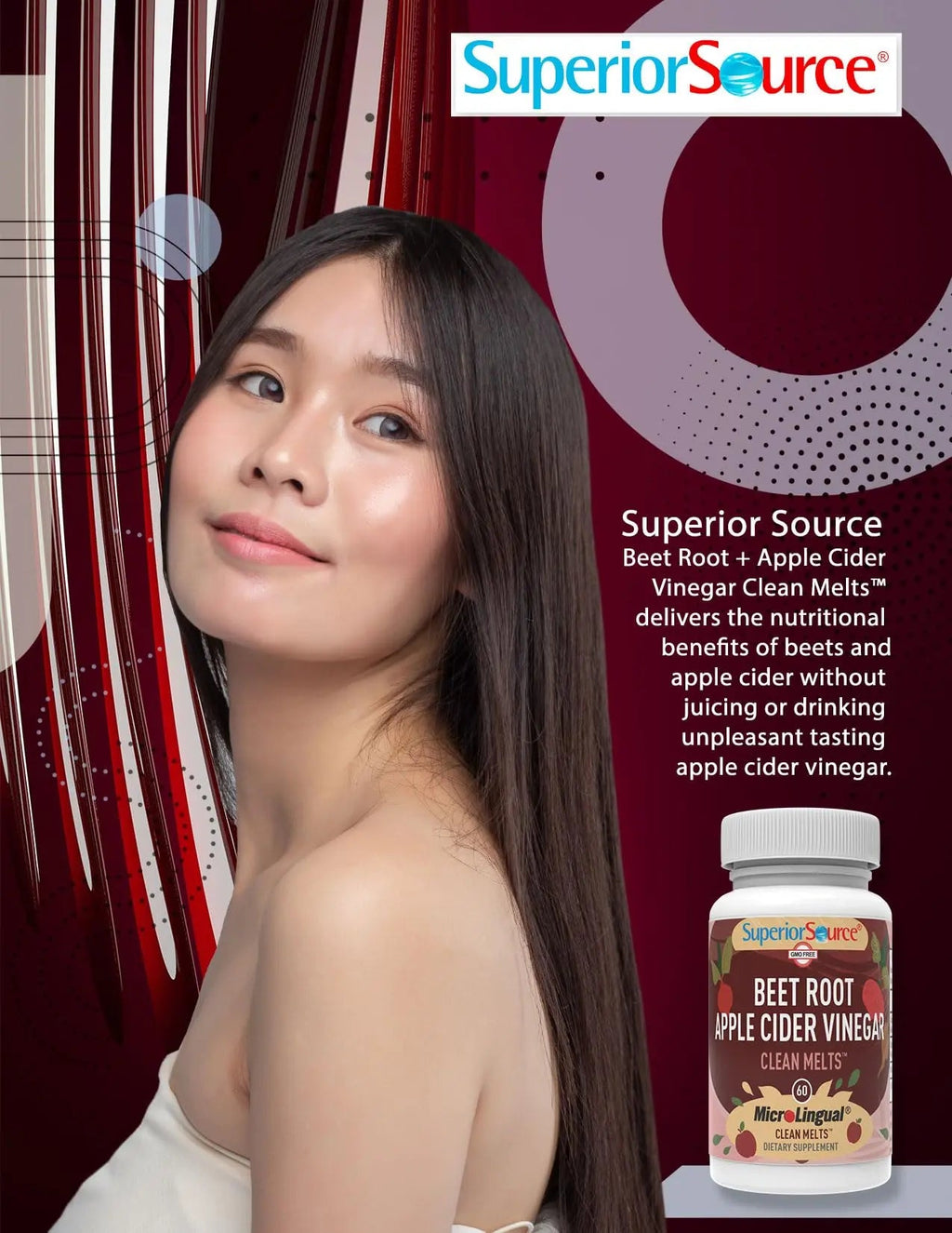 Superior Source Beet Root + Apple Cider Vinegar Clean Melts, 60 Instant Dissolving & Great Superior Source Au supplements