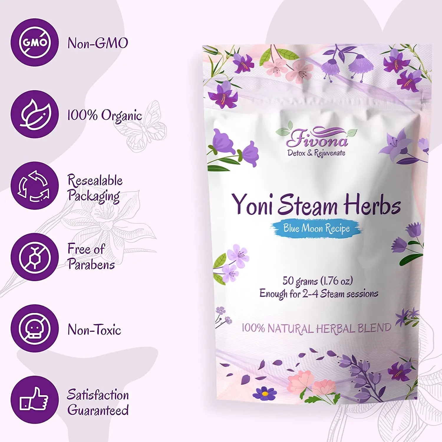 FIVONA Yoni Steaming Herbs - For Feminine Use And Rituals - V-Detox, Cleanse, Wash, Odor Control FIVONA Au supplements