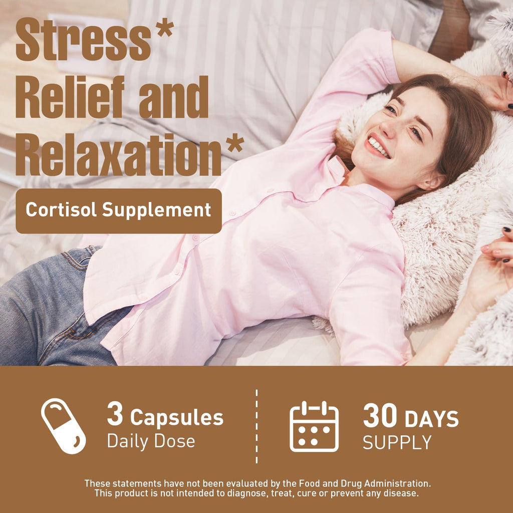 Ashwagandha & Lions Mane Supplements Capsules, Brain Supplements for Memory and Focus, Ashwagandha with Rhodiola Rosea for Cognitive, Immune Support, Cortisol Supplements for Women, 90 Capsules Zylvrax Au supplements