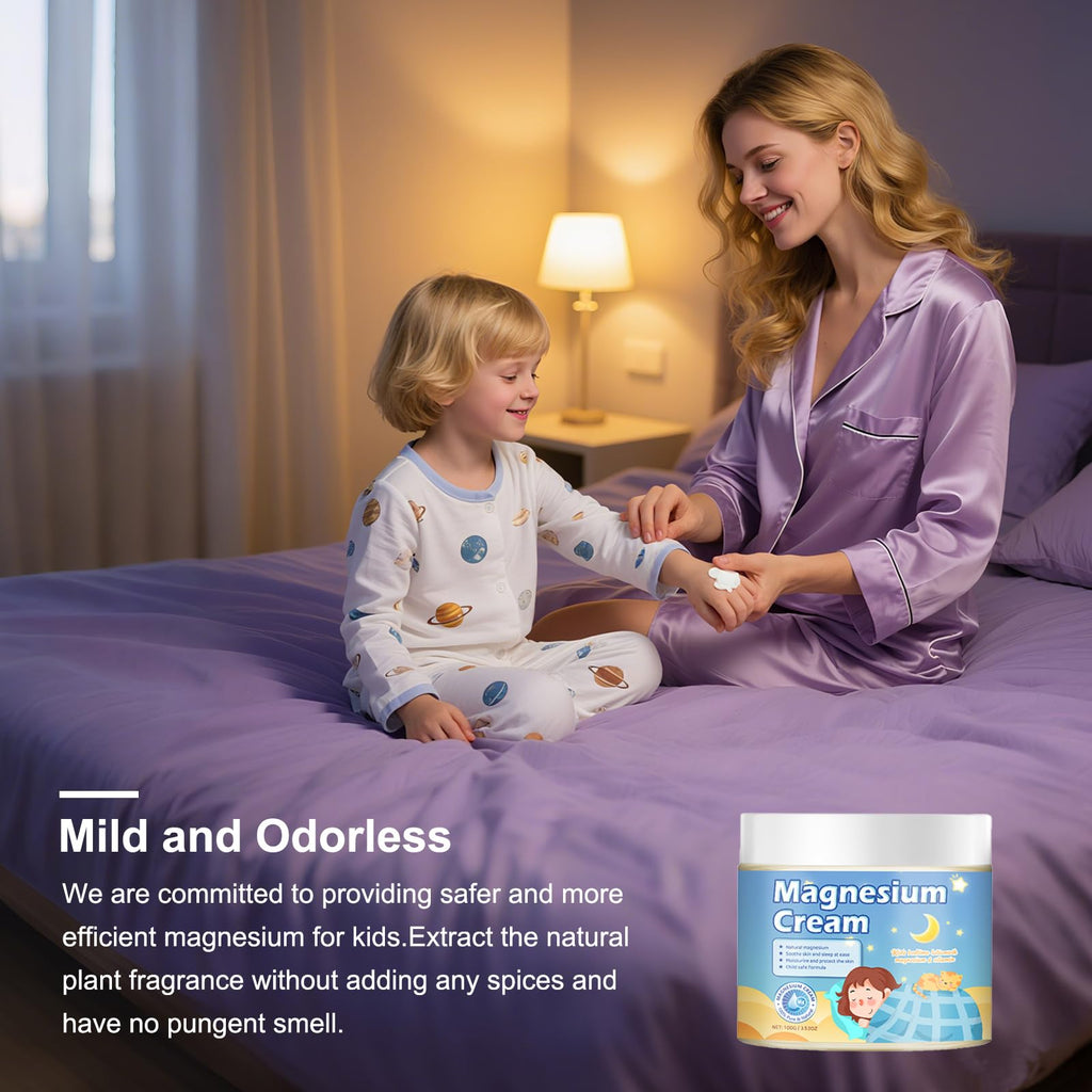 100g Magnesium Lotion for Kids Sleep,Nighttime Magnesium Cream,Soothe and Relax Your Body Before Bed,Safe for Both Adults and Children,Natural Calming Cream Support for Sleep Kzaio Au supplements