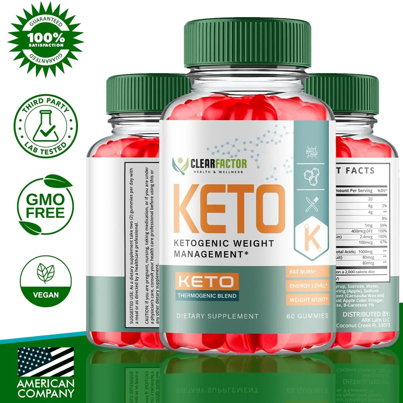 (2 Pack) Clear Factor Gummies, Clear Factor ACV Gummies, Clear Factor Gummy, Clear Factor Ark Labs Au supplements
