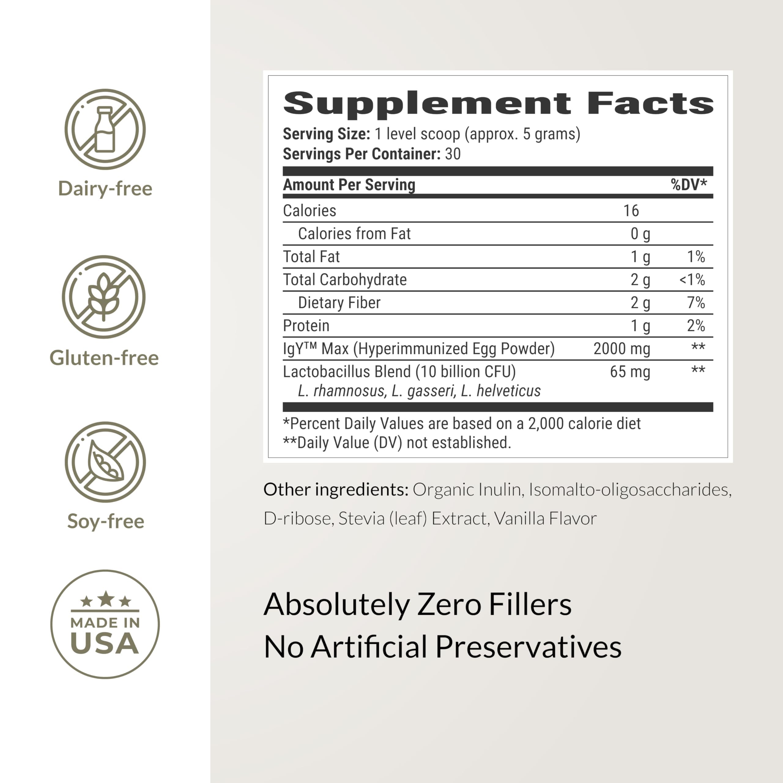 Microbiome Breakthrough™ Gut Support Powder – Vegetarian Vanilla – With Probiotics, Prebiotics, and IgY Max® – Source of L-Glutamine – Supports Digestive Comfort, Gas & Bloating Relief 30 Servings* BIOptimizers Au supplements