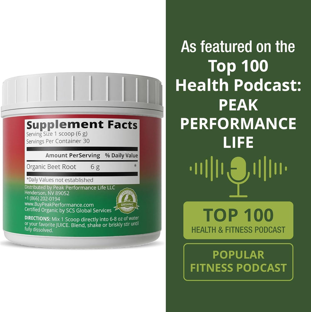 Organic Beet Root Powder - Ultra High Purity Super Food Beets Juice Powder. 100% Pure Nitric Oxide Boosting Beetroot Supplement. Keto, Paleo, Vegan Reds Superfood Rich in Polyphenols Peak Performance Au supplements